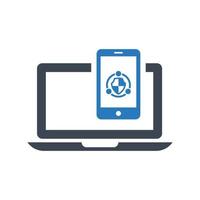 Devices icon on white background vector