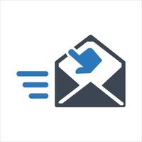 Sending fast mail icon, Fast Message, Quick Notification vector