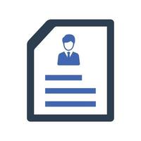 Resume icon, Cv vector symbol