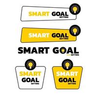 Minimal smart goal setting banner or title element vector. vector