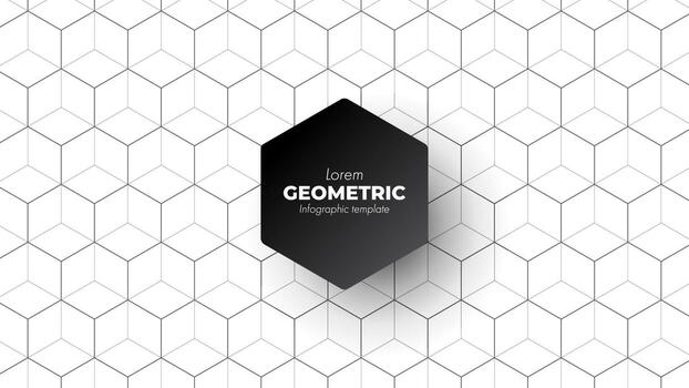 fondo hexagonal geométrico con conceptos mínimos y claros. vector
