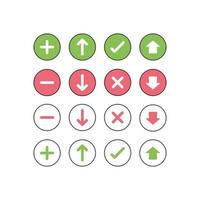 Correct incorrect icons, right wrong icon, accept reject, tick, cross, close, positive negative vector