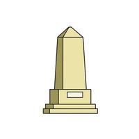 obelisco. esbozar monumento de piedra. vector