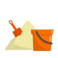 Orange bucket and scoop vector