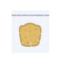 Sandwich in bag. Package with breakfast. vector