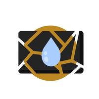 Dryness icon. Blue drop of water. Moisture and humidity. vector