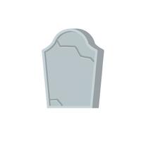 Gravestone or tombstone. Element of Halloween and death. vector