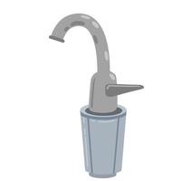 Tap with filter. Kitchen faucet with filtration. vector