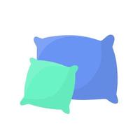 Set of pillows. Large and small object. vector