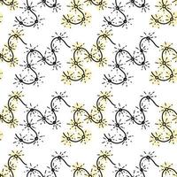 Seamless vector pattern with garland light in doodle style