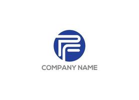 pf initials logo design vector template