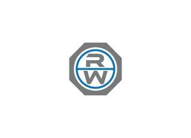 rw modern logo design vector icon template