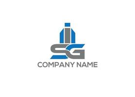 SIG initial logo design vector icon template with white background