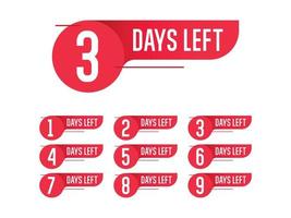 countdown days left design template vector