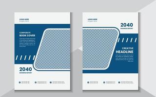 Modern Blue Corporate Book Cover Design vector