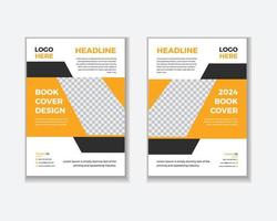Yellow And Black Corporate Book Cover Template vector