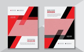 Red And Black Corporate Book Cover Template vector