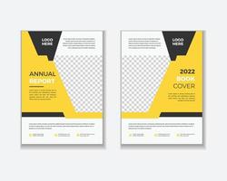 Yellow And Black Corporate Book Cover Template vector