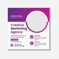 Corporate Social Media Post Template vector