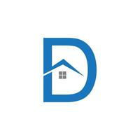 Letter D Real Estate Logo vector