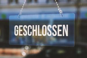 sign geschlossen meaning closed in german photo