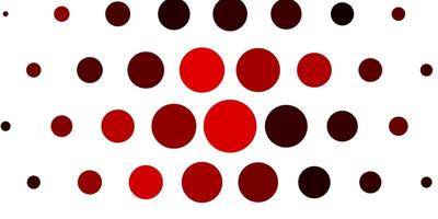 Light Red vector pattern with circles.