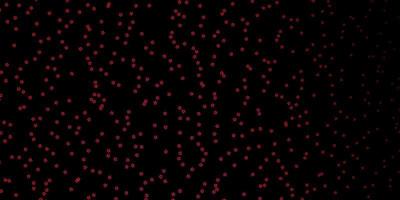 Dark Red vector background with small and big stars.