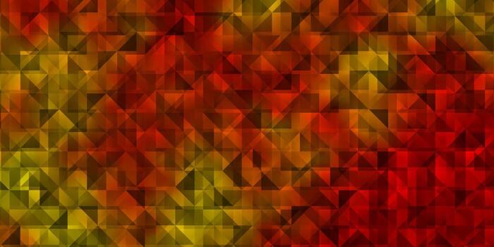 Fondo de vector rojo, amarillo claro con triángulos.