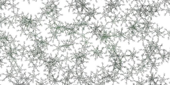 patrón de vector verde claro con curvas.