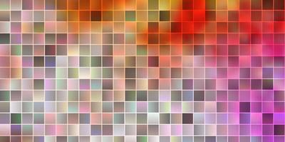 Light Pink, Yellow vector background with rectangles.