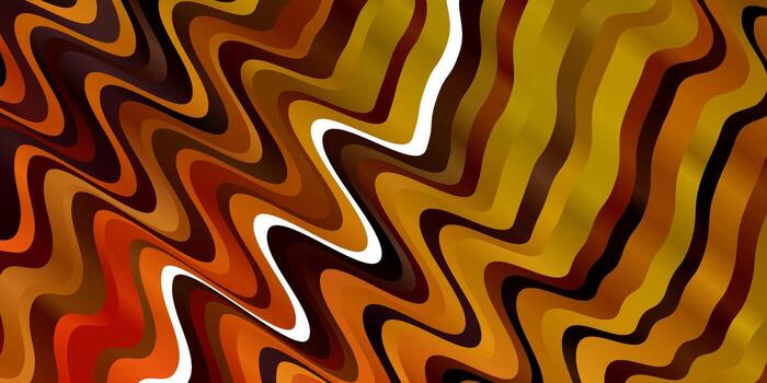 Fondo de vector rojo, amarillo claro con líneas curvas.