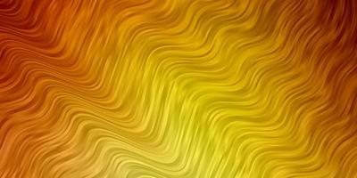 Dark Yellow vector backdrop with curves.