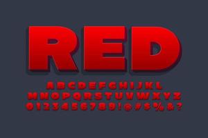 3d red alphabet design vector