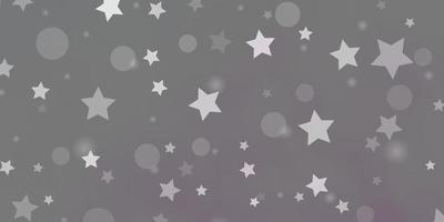 Light Pink, Yellow vector template with circles, stars.