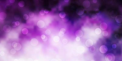 Light Purple vector backdrop with circles.