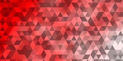 Light Red vector backdrop with lines, triangles.