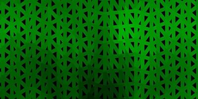 Dark green vector polygonal pattern.