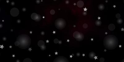 Dark Pink vector texture with circles, stars.