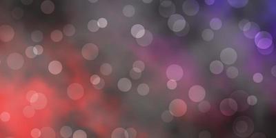 Dark Pink, Yellow vector background with spots.