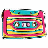 Cassette in Flat Design Style vector