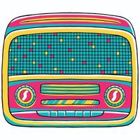 radio en estilo de diseño plano vector