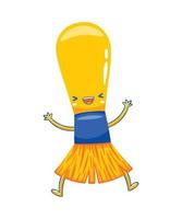 PAINTBRUSH mascot in flat cartoon style vector