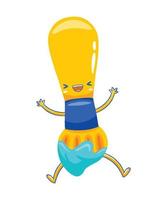 PAINTBRUSH mascot in flat cartoon style vector