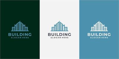 plantilla de diseño de logotipo de construcción, construcción, bienes raíces, vector de logotipo de edificio simple y moderno