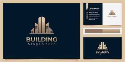 Luxury Real Estate Building Gold Vector Logo Template, Elegant Real Estate, Building, Apartment logo