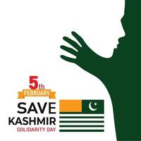 Save Kashmir with Flag and person vector