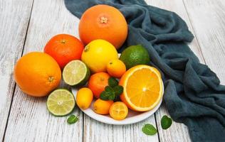 Fresh citrus fruits photo