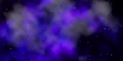 Dark Purple vector layout with bright stars.