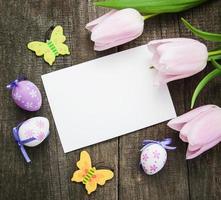 tarjeta de felicitación de pascua foto