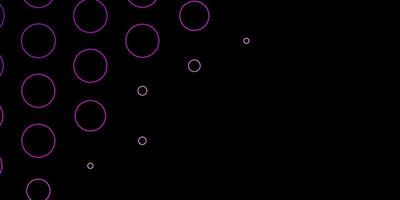 Dark Purple vector pattern with spheres.